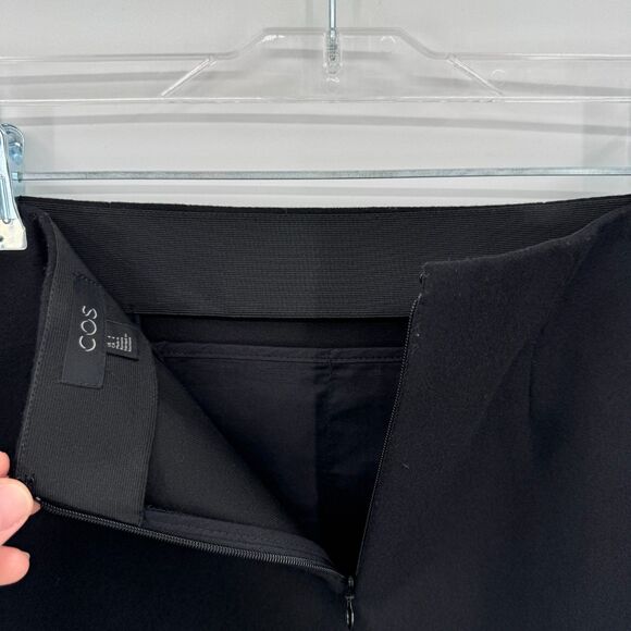 COS Black Wool Cashmere Mini A Line Skirt Size 4 - Picture 3 of 5